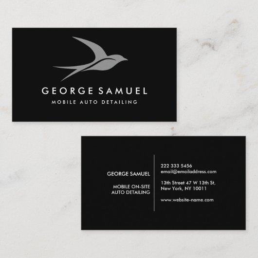 Automatische details | Auto Repair Shop Flying Bir Visitekaartje (Voorkant / Achterkant)