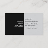 Automatische details | Auto Repair Shop Flying Bir Visitekaartje (Achterkant)