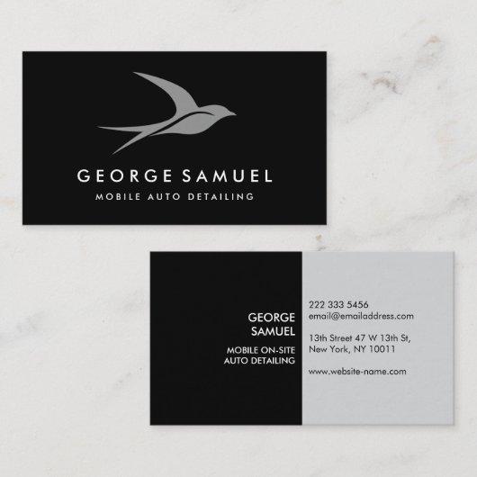 Automatische details | Auto Repair Shop Flying Bir Visitekaartje (Voorkant / Achterkant)