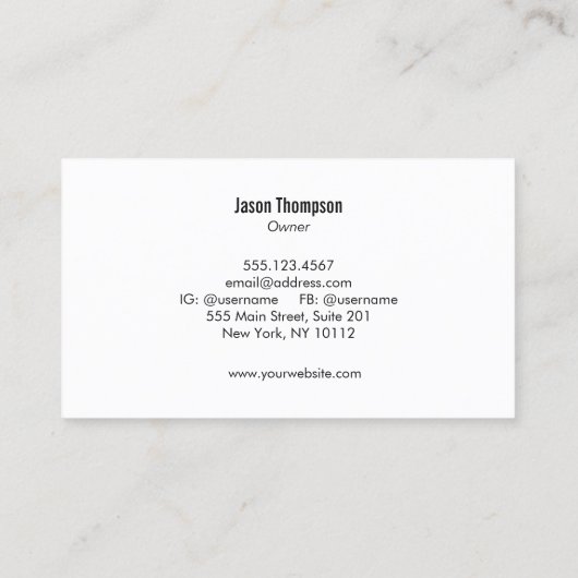 Automatische details en automatische reparatie van visitekaartje (Achterkant)