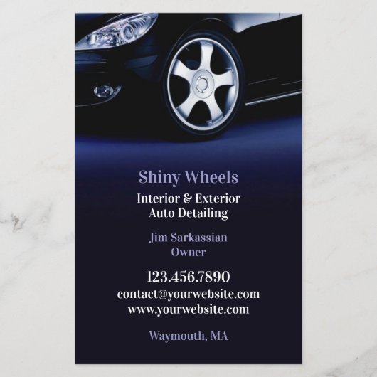 Automatische details flyer (Voorkant)