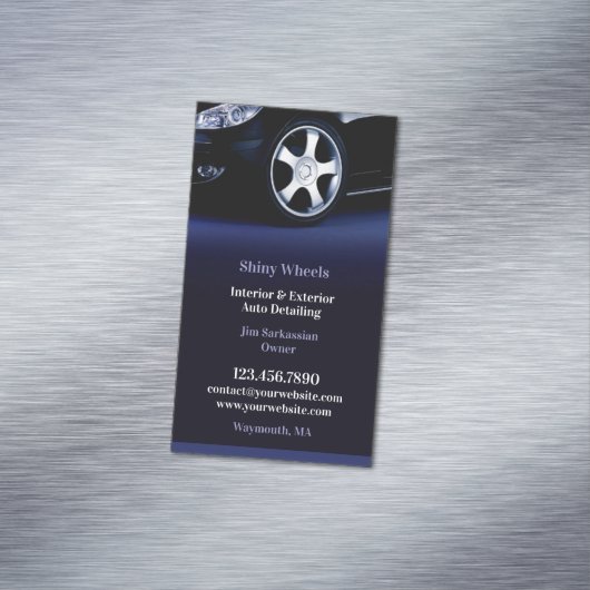 Automatische details magnetisch visitekaartje (Voorbeeld)