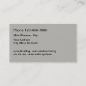 Automatische details van het venster Tinting Visitekaartje (Achterkant)