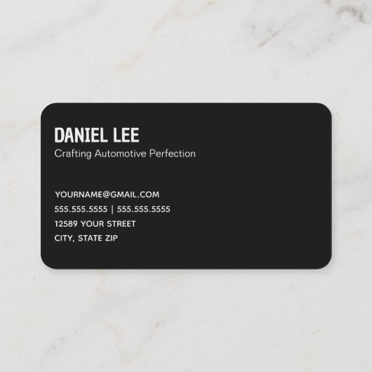 Automatische details visitekaartje (Achterkant)