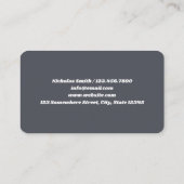 Automatische details visitekaartje (Achterkant)