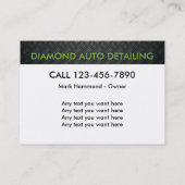 Automatische details visitekaartje (Achterkant)