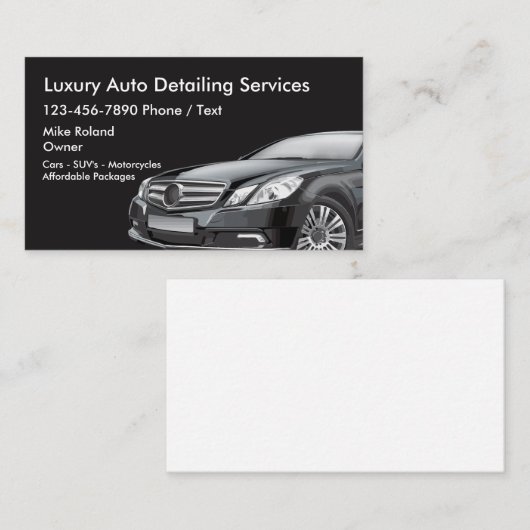 Automatische details voor visitekaartjes (Voorkant / Achterkant)