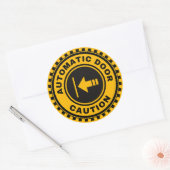 Automatische deur naar links ronde sticker (Envelop)