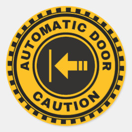 Automatische deur naar links ronde sticker