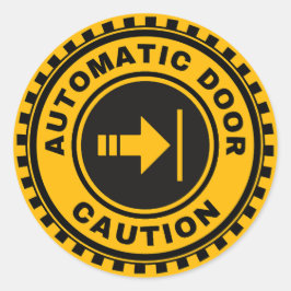 Automatische deur rechts ronde sticker