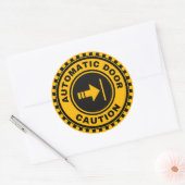 Automatische deur rechts ronde sticker (Envelop)