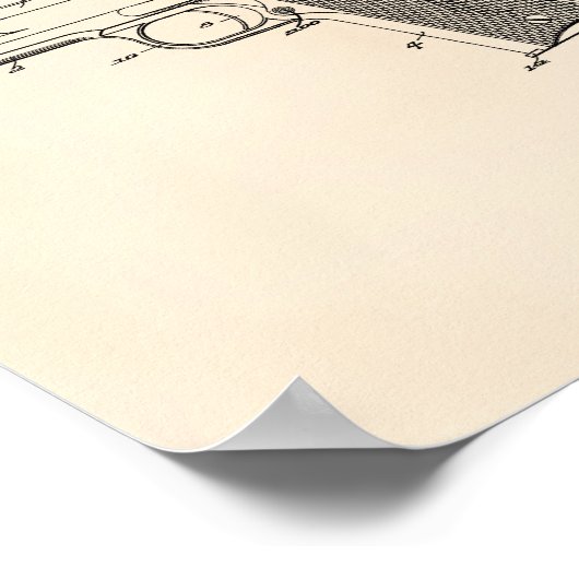 Automatische Firearm 1938 Patent Art Old Peper Poster (Hoek)