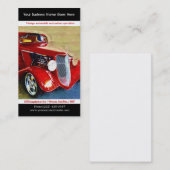  automatische foto van Bright Red Restored Visitekaartje (Voorkant / Achterkant)