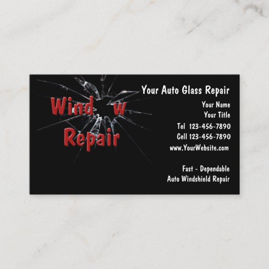 Automatische glasreparatie visitekaartje (Voorkant)