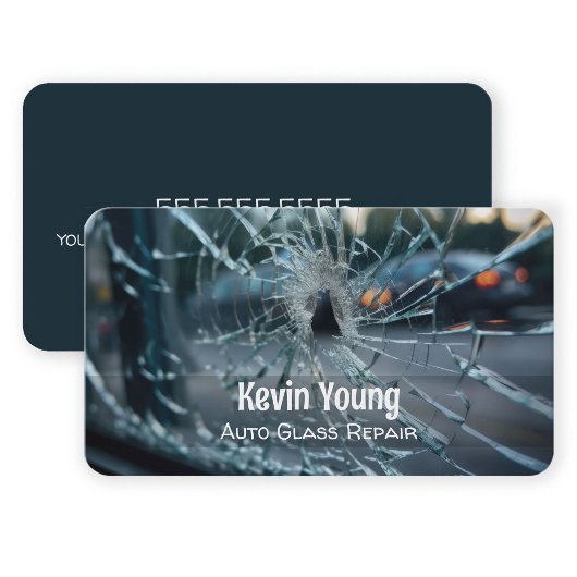 Automatische glasreparatie visitekaartje