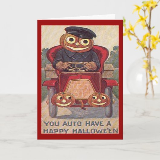 automatische Halloween Kaart (Gele Bloem)