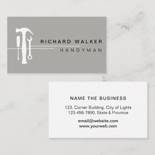 Automatische handymanshulpmiddelen automatische me visitekaartje (Voorkant / Achterkant)