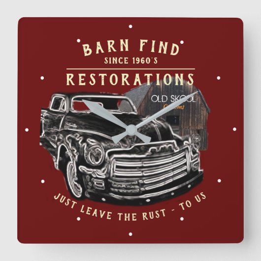 Automatische herstelbarrière Zoek het klassieke ko Vierkante Klok (Voorkant)