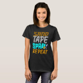 Automatische hoofdletterverf en tapespray automati t-shirt (Voorkant volledig)