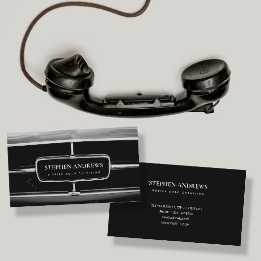 automatische informatie over het schoonmaken van  visitekaartje