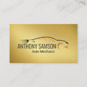 Automatische Logo | Gouden achtergrond Visitekaartje (Voorkant)