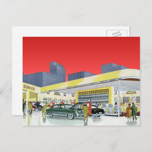 automatische mechanica Complete autoservice Garag Briefkaart (Voorkant / Achterkant)