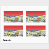 automatische mechanica Complete autoservice Garag Rechthoekige Sticker (Vel)