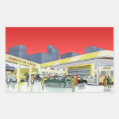 automatische mechanica Complete autoservice Garag Rechthoekige Sticker (Voorkant)