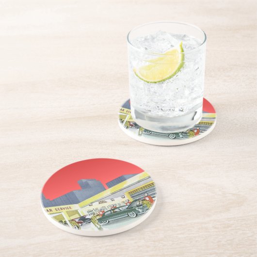 automatische mechanica Complete autoservice Garag Zandsteen Onderzetter (Zijkant)