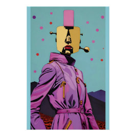 Automatische mensen - Ken Gage Surrealistische Kun Perfect Poster