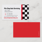 Automatische motortreinstellen stoppen rood visite visitekaartje (Voorkant / Achterkant)