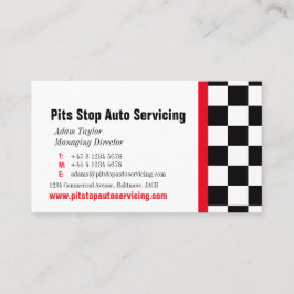 Automatische motortreinstellen stoppen rood visite visitekaartje