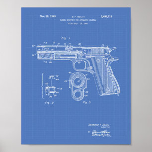 Automatische patenten 1949 Kunstmatige blauwdruk Poster
