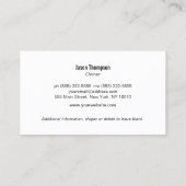 Automatische reparatie en gedetailleerde controle  visitekaartje (Achterkant)