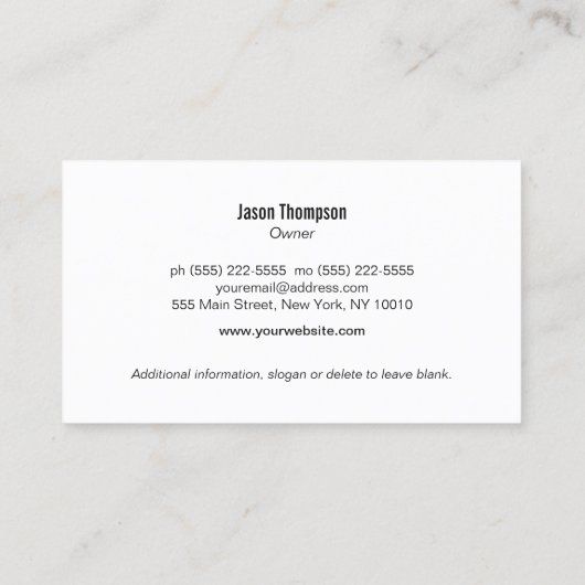 Automatische reparatie en gedetailleerde controle visitekaartje (Achterkant)