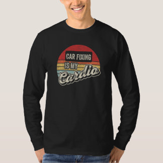 Automatische reparatie is mijn cardio  Retro Auto  T-shirt