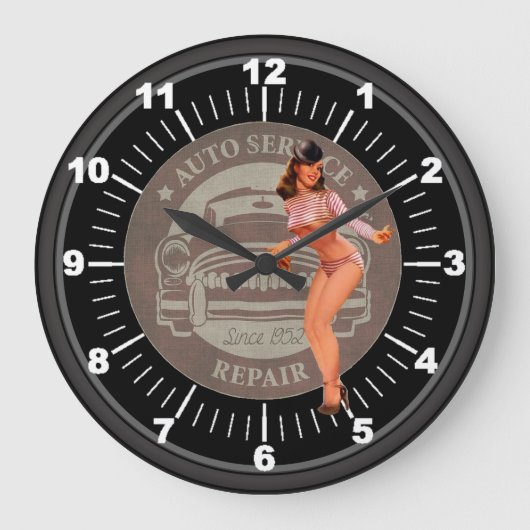  automatische reparatie Pin-up Grote Klok (Voorkant)