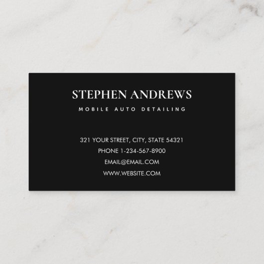 Automatische reparatie van auto's met extra detail visitekaartje (Achterkant)