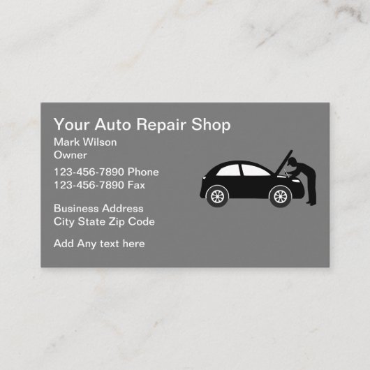 Automatische reparatie van auto's visitekaartje (Voorkant)