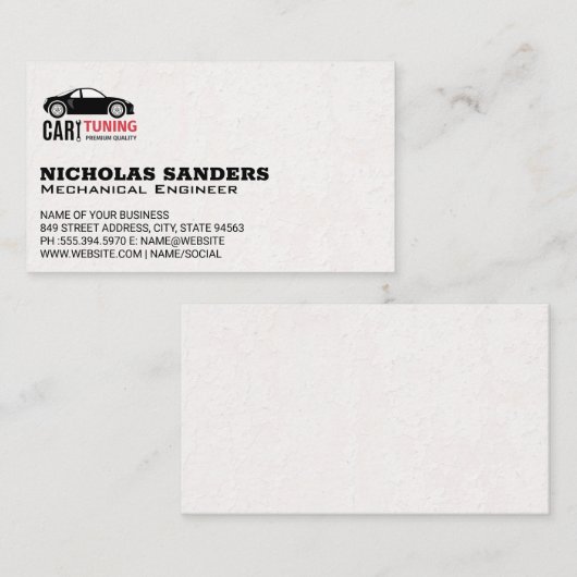 Automatische service | Auto-Logo | monteur Visitekaartje (Voorkant / Achterkant)