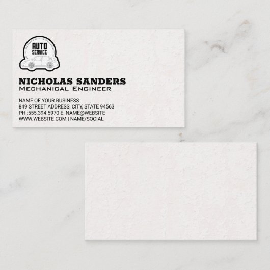 Automatische service | Auto-Logo Visitekaartje (Voorkant / Achterkant)