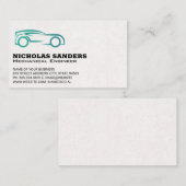 Automatische service | Gestileerde auto Logo | mon Visitekaartje (Voorkant / Achterkant)