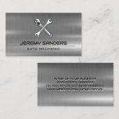 Automatische servicepictogrammen | Wrenches Metal Visitekaartje (Voorkant / Achterkant)