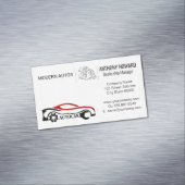 Automatische services | autodealerschap | Auto-ond Magnetisch Visitekaartje (Voorbeeld)