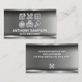 Automatische services | Mechanica en onderhoud Visitekaartje (Voorkant / Achterkant)
