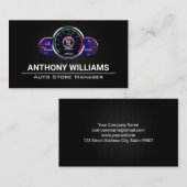 Automatische snelheidsmeters | Metaalkoolstofvezel Visitekaartje (Voorkant / Achterkant)