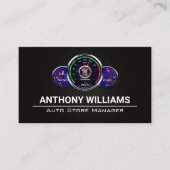 Automatische snelheidsmeters | Metaalkoolstofvezel Visitekaartje (Voorkant)