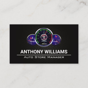 Automatische snelheidsmeters   Metaalkoolstofvezel Visitekaartje