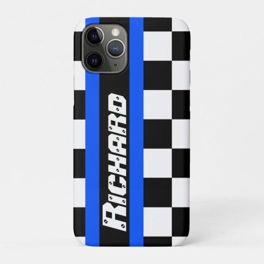 Automatische sporters, ingecheckte naam van vlag i Case-Mate iPhone case (Achterkant)
