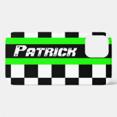 Automatische sporters, ingecheckte naam van vlag i Case-Mate iPhone case (Achterkant (horizontaal))